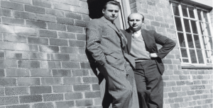 Manfred Freissle, left, with Helmut Rosenbusch, an original business partner in South Africa. Photo courtesy of Polydeck